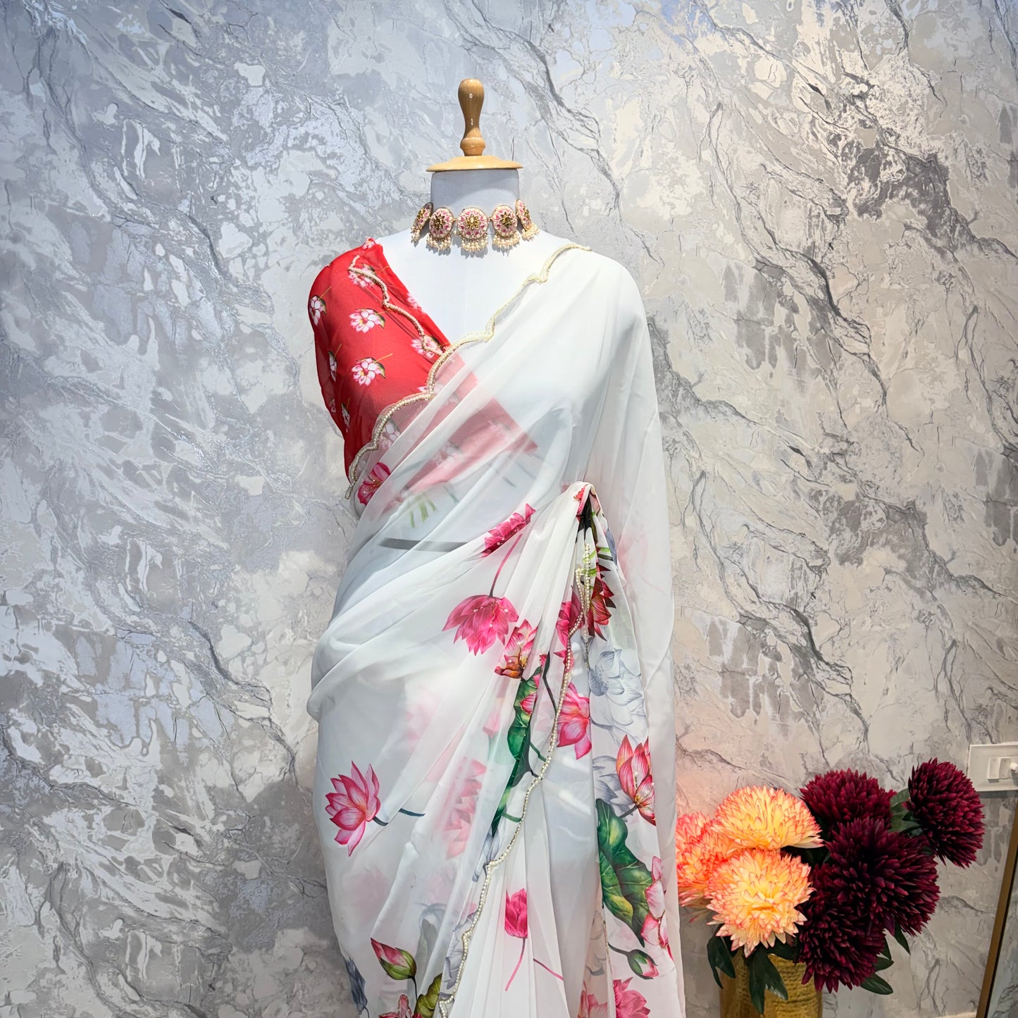Lotus Whisper Saree