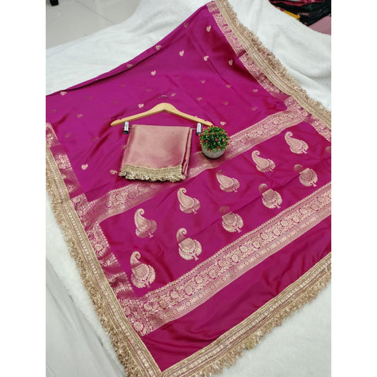 Aafreen Banarasi Silk Saree (Pink)