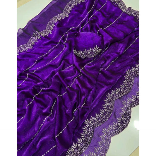 Amethyst Bloom Saree