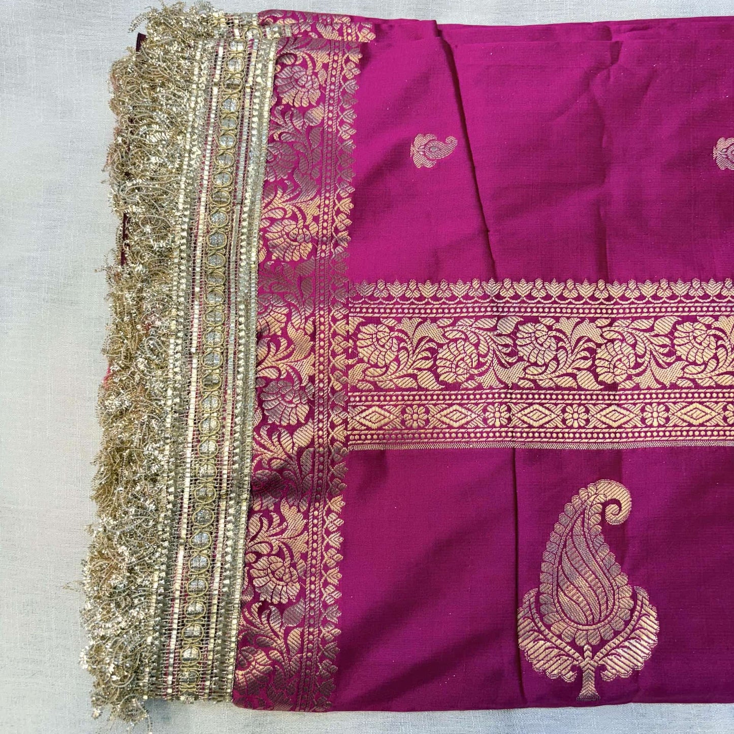 Aafreen Banarasi Silk Saree (Pink)