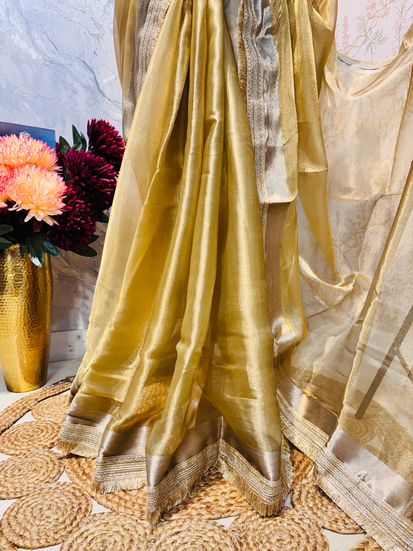 Zivah Tissue Saree (Gold)