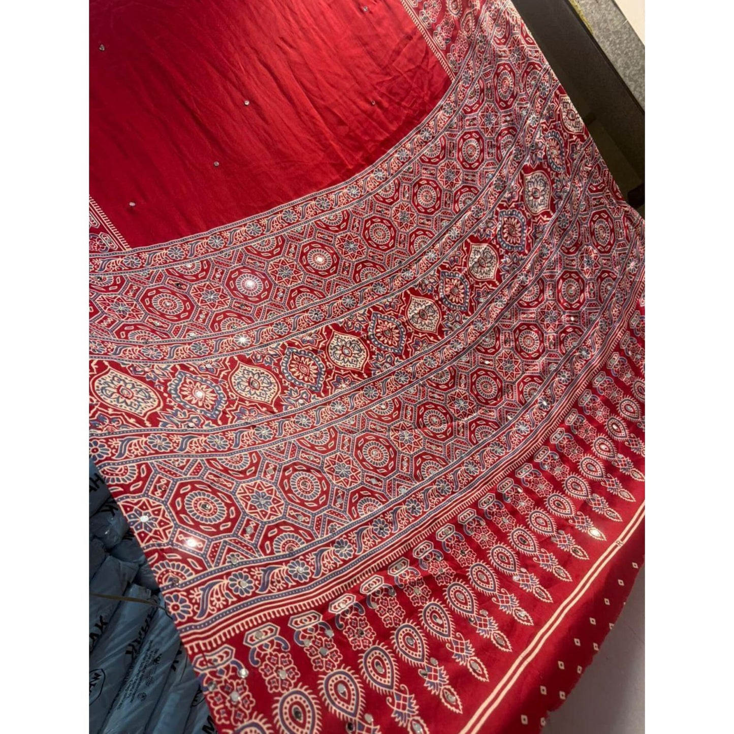 Rubaab Ajrakh Silk Saree