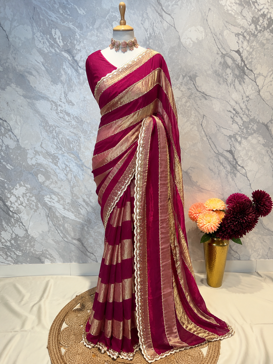 Red Rhythm Saree