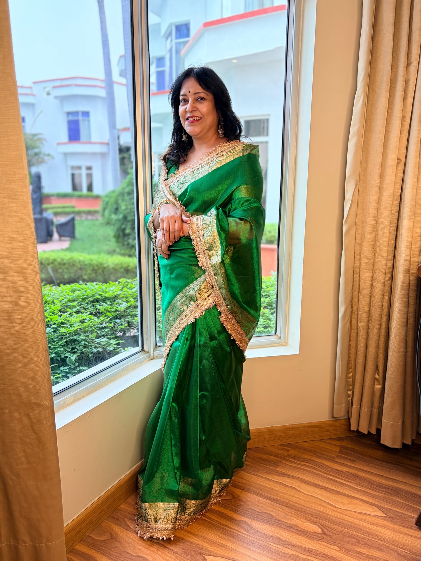 Maharani Brocade Banarasi Tissue Silk Saree – Jade