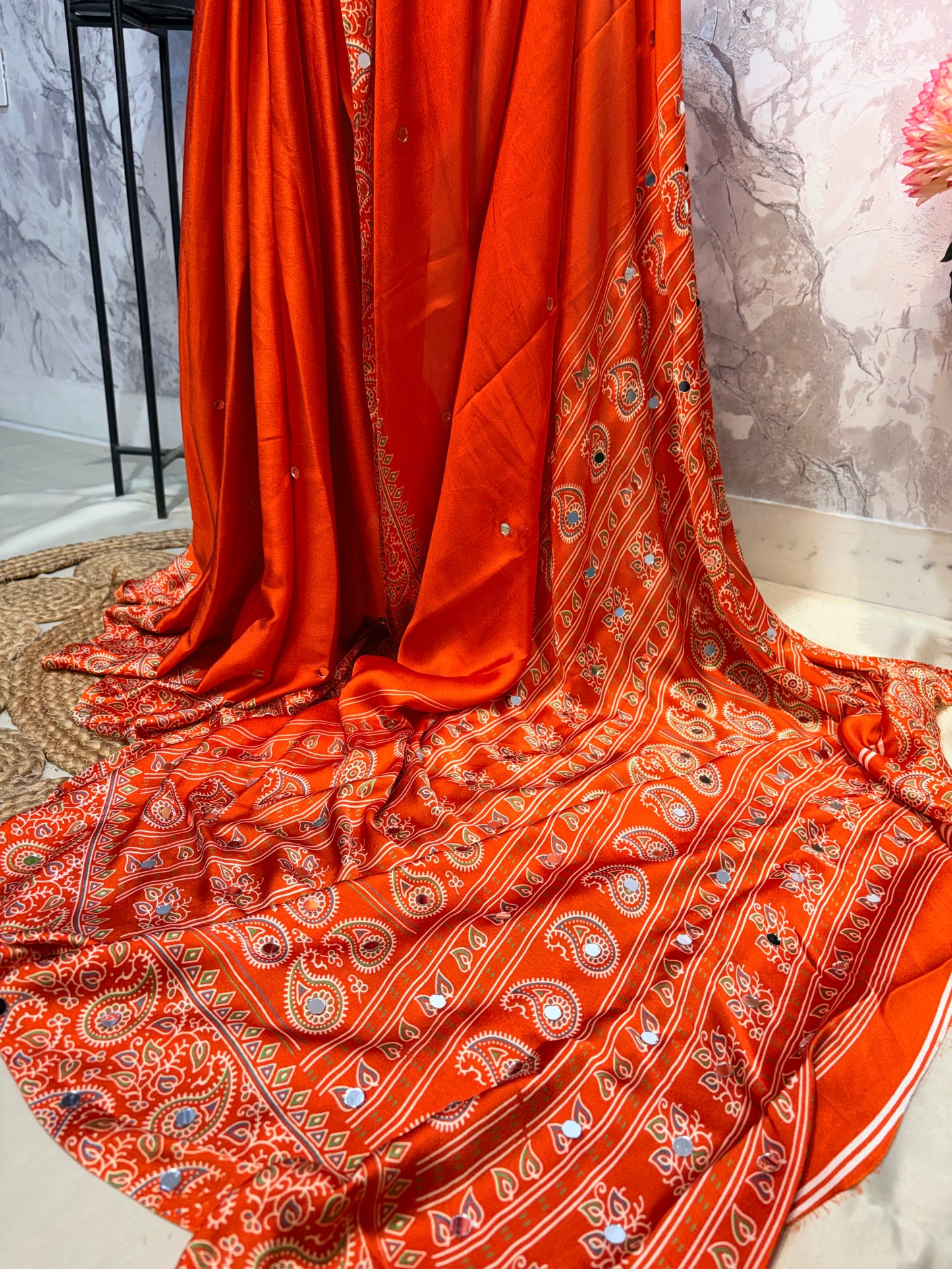RangrezAjrakh Silk Saree