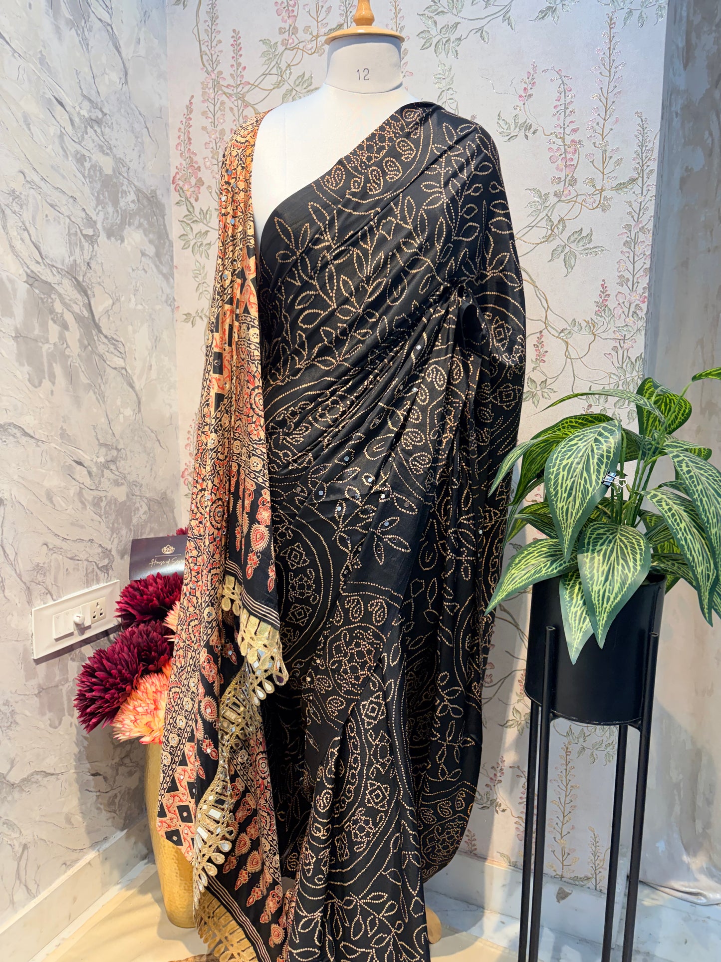 Kasturi Ajrakh Saree
