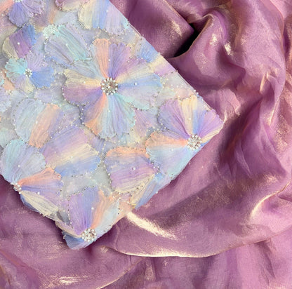 Kohinoor Tissue Saree (Purple)