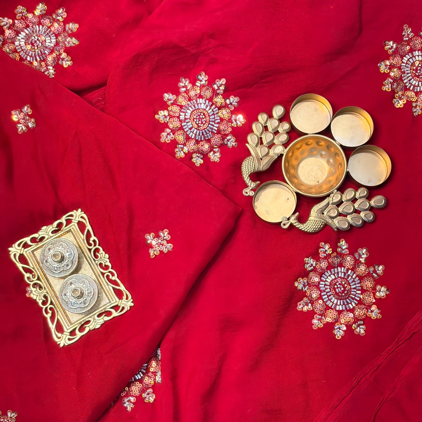 Ruby Starlight Saree