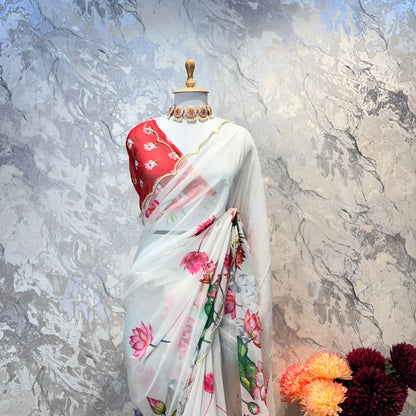 Lotus Whisper Saree