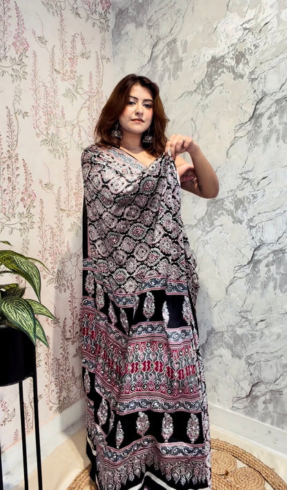 Royal Ajrakh Saree