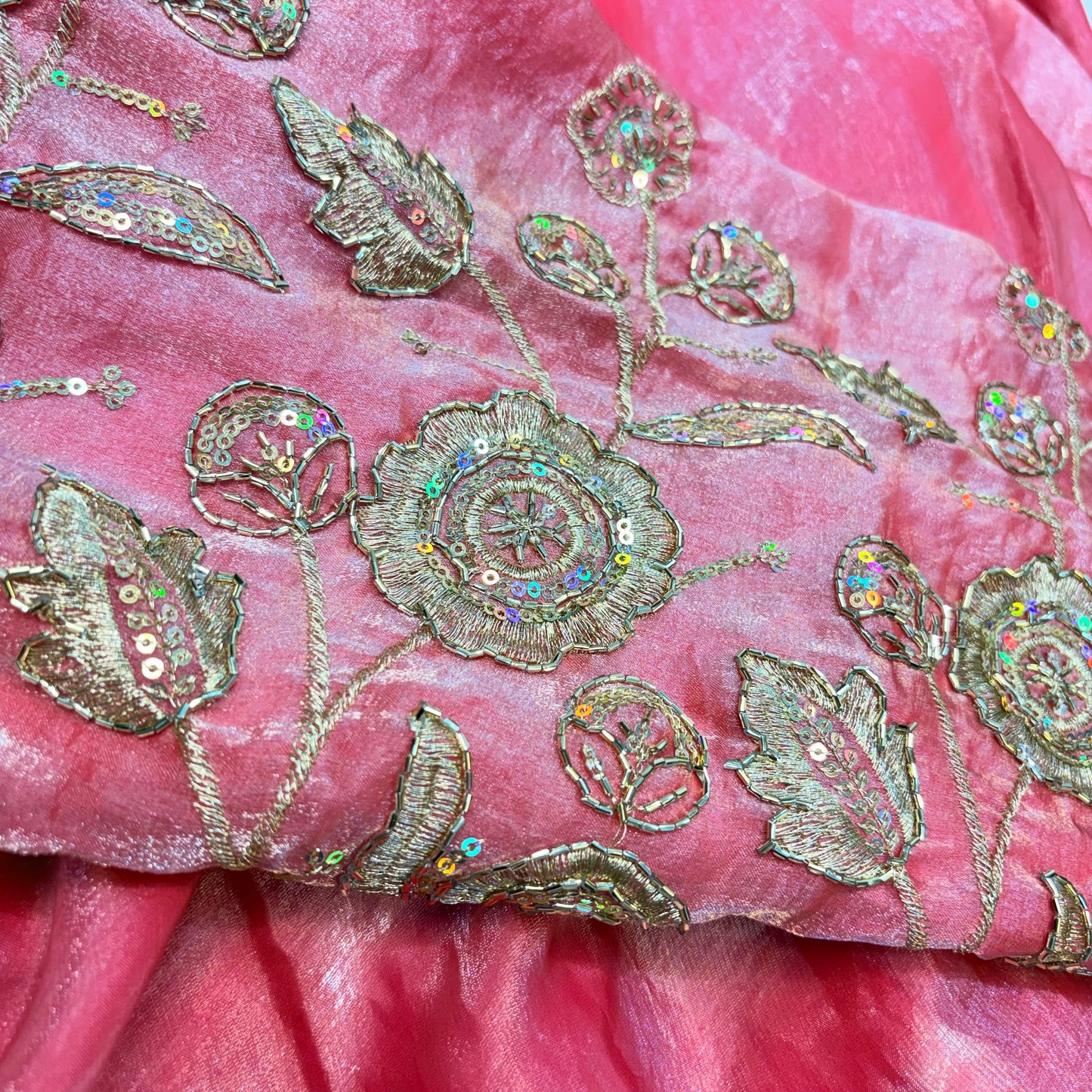 Mahira Tissue Saree (Pink)