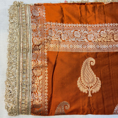 Aafreen Banarasi Silk Saree (Orange)