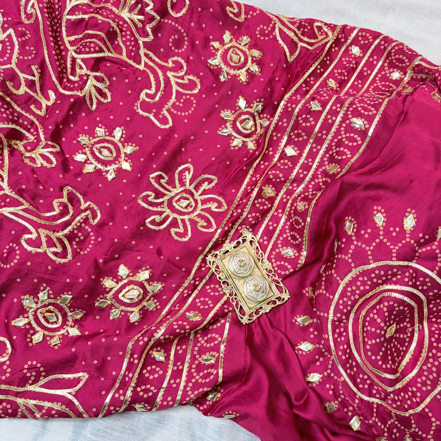 Meher Bandhani Tissue Saree (Pink)
