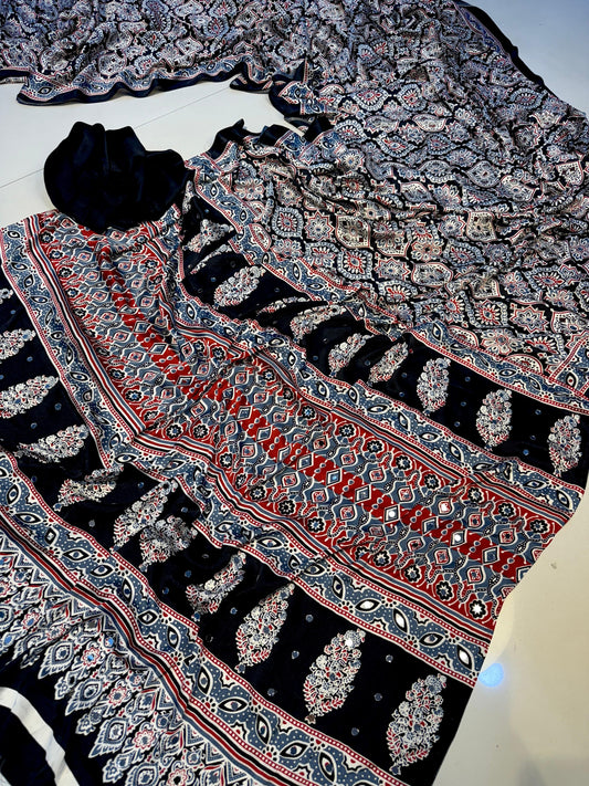 Royal Ajrakh Saree