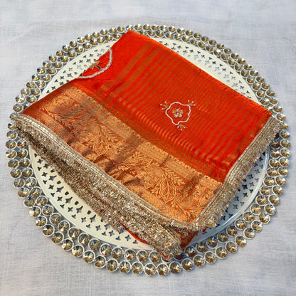 Sunlit Amber Saree