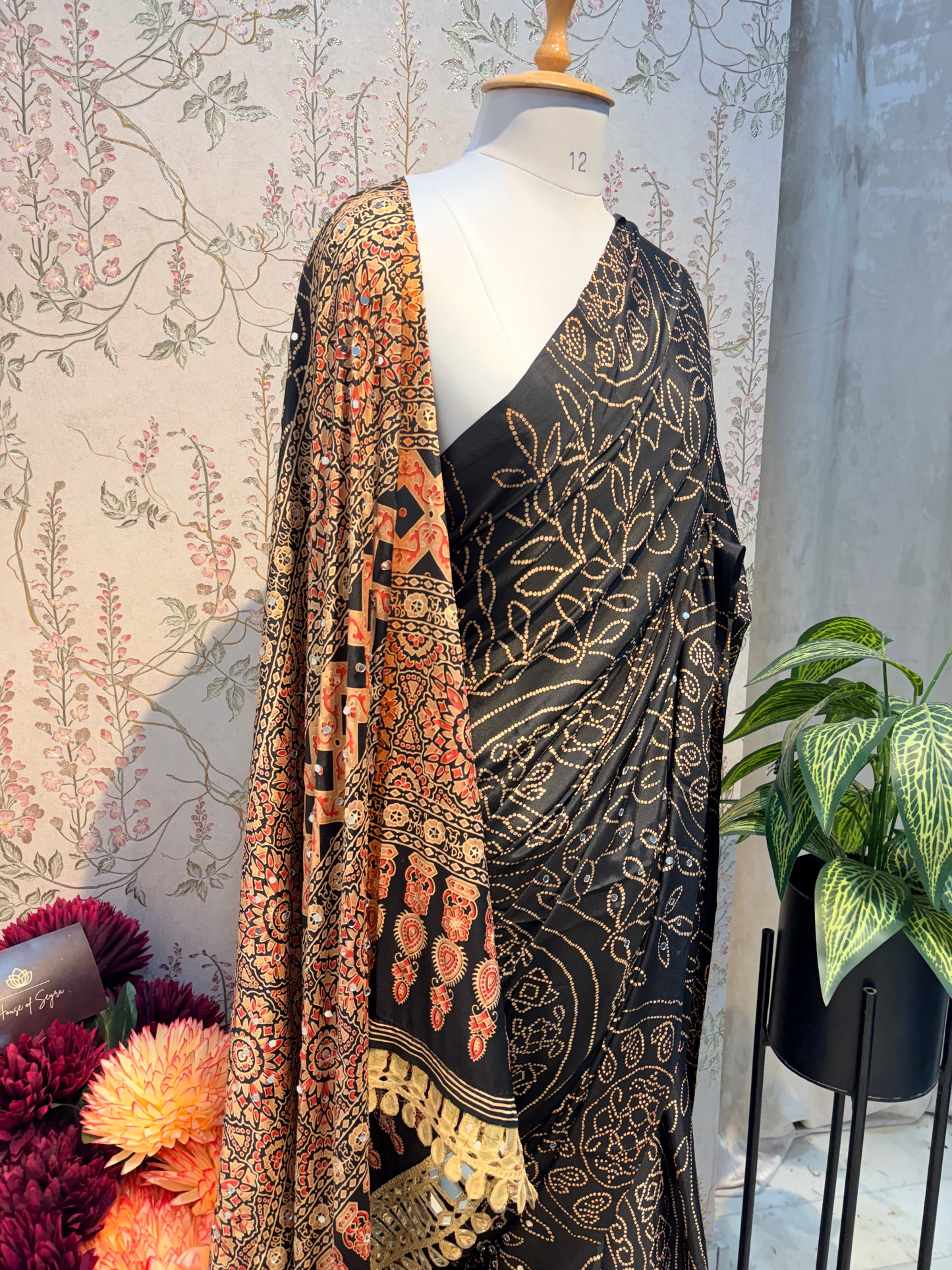 Kasturi Ajrakh Saree