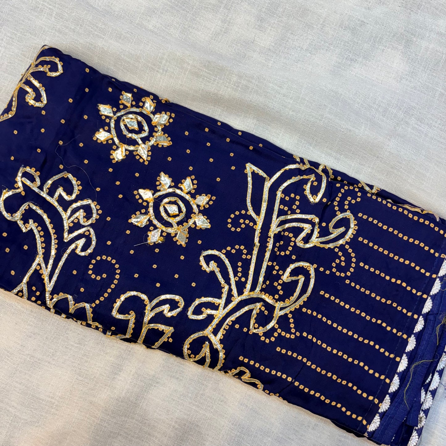 Meher Bandhani Tissue Saree (Blue)