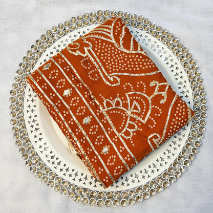Meher Bandhani Tissue Saree (Orange)