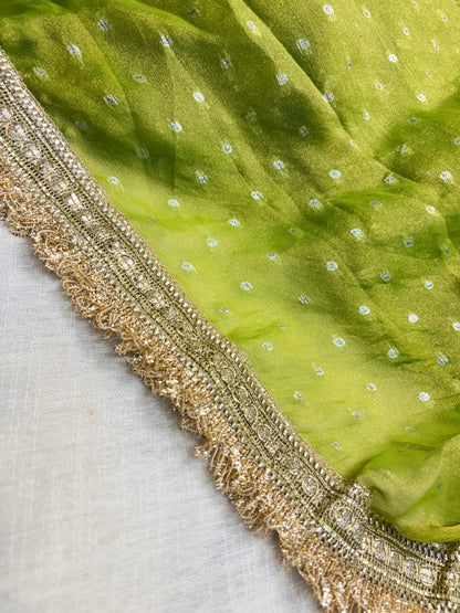 Lime Éclat Saree
