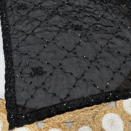 Black Veil Saree