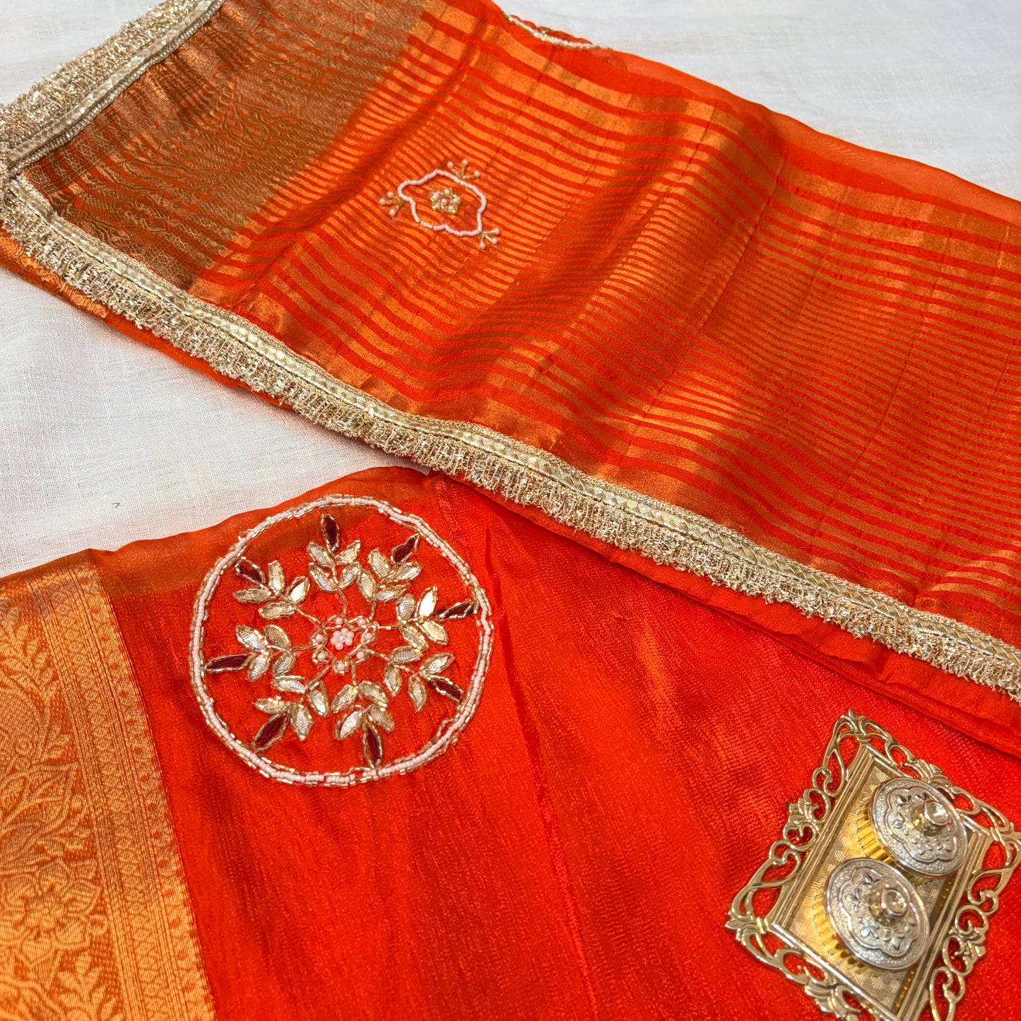 Sunlit Amber Saree