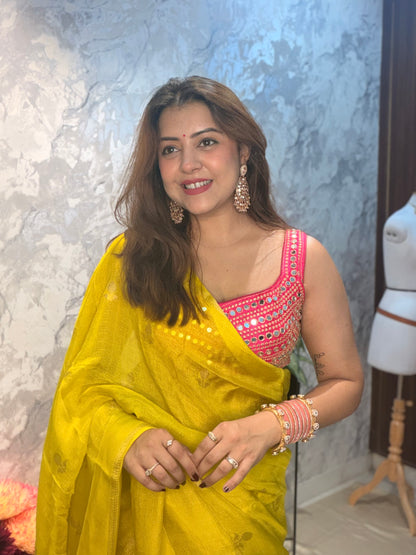 Sunehri Mulberry Silk Saree