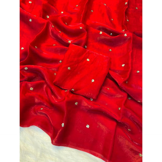 Crimson Mist Saree