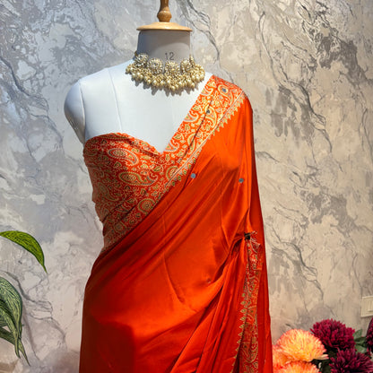 RangrezAjrakh Silk Saree