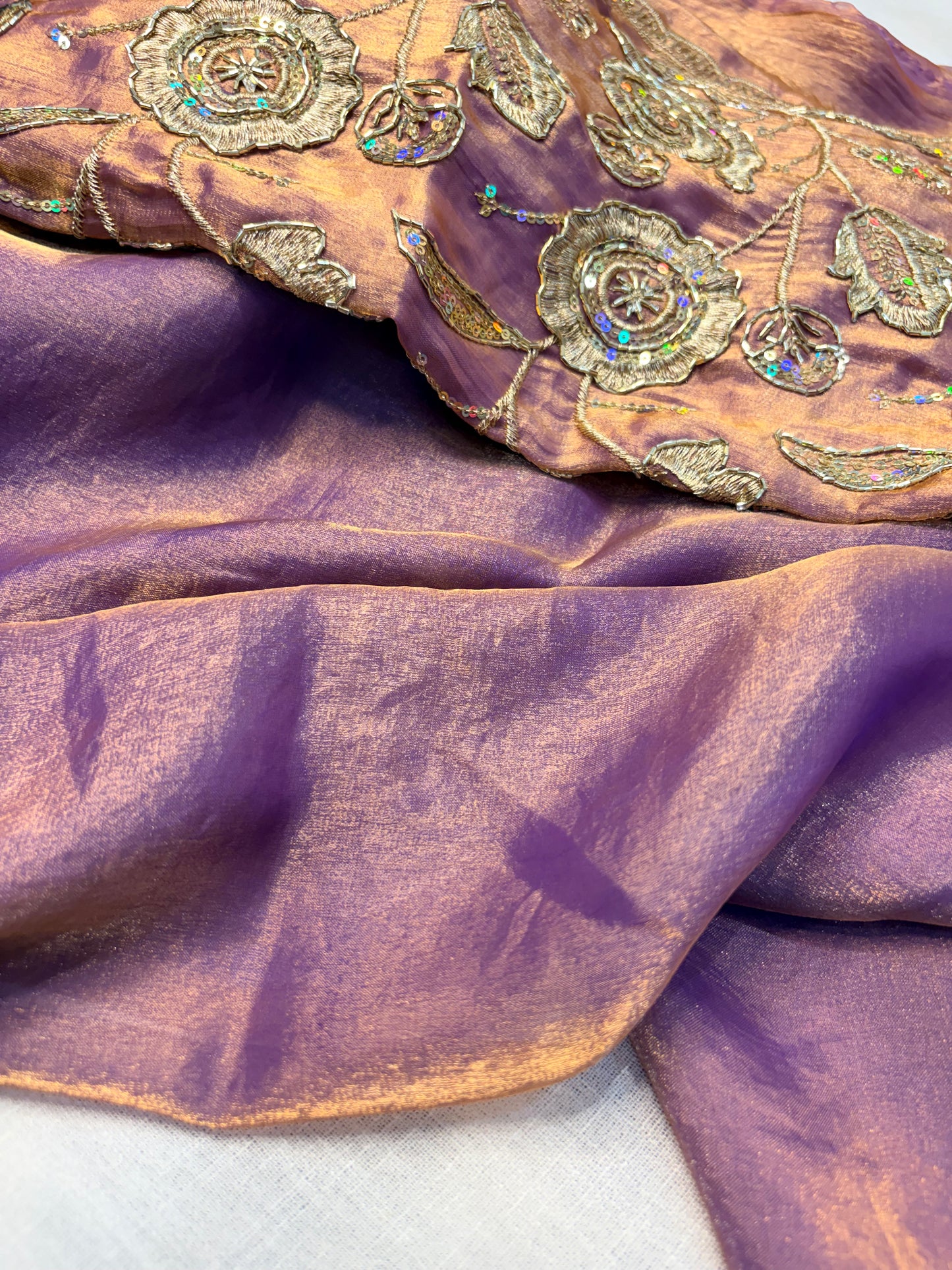 Mahira Tissue Saree (Lavender Mauve)