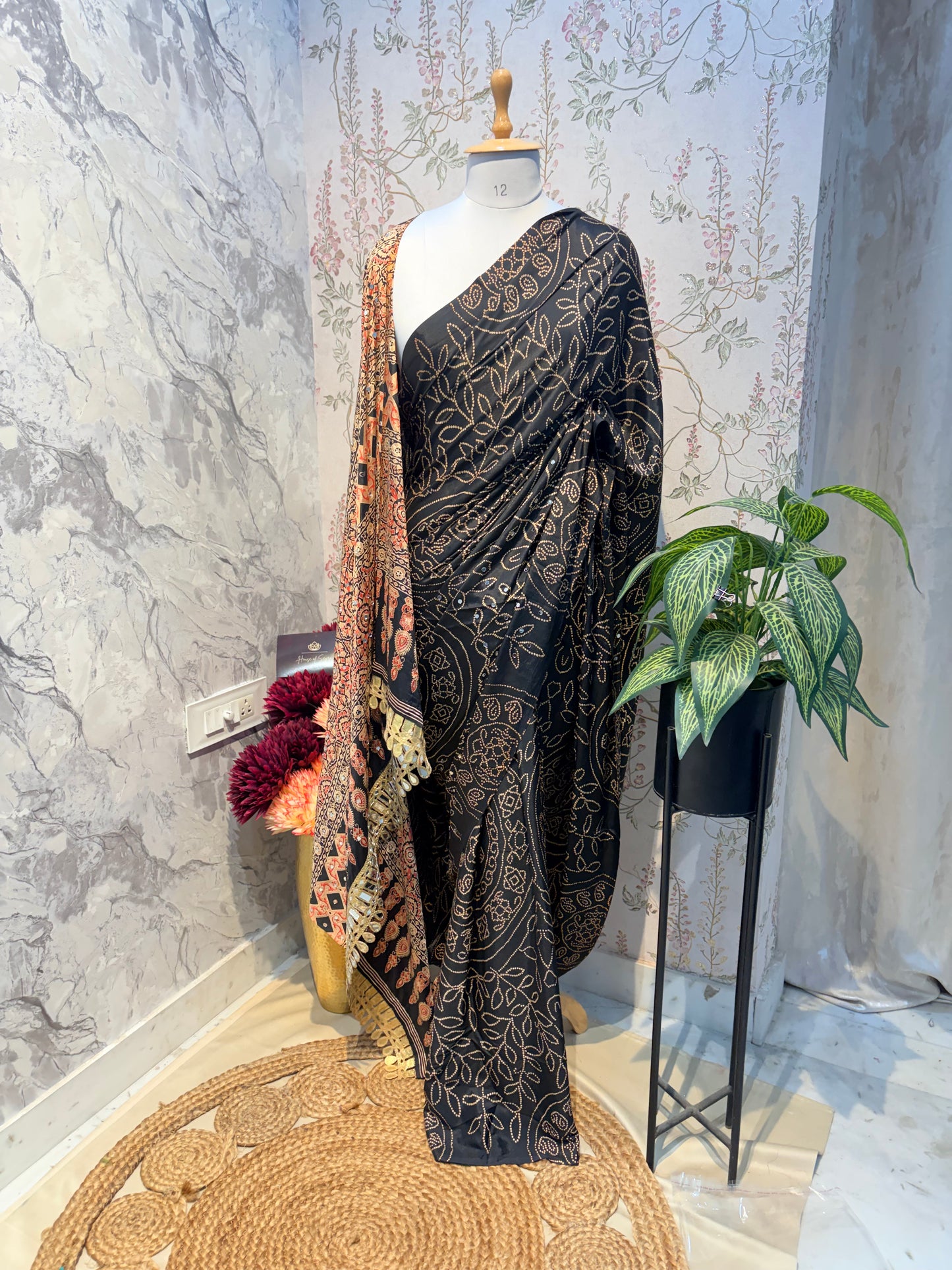 Kasturi Ajrakh Saree