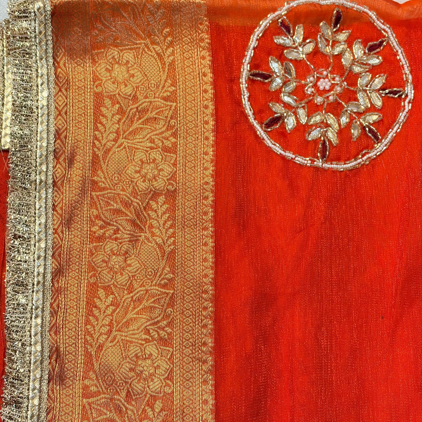 Sunlit Amber Saree