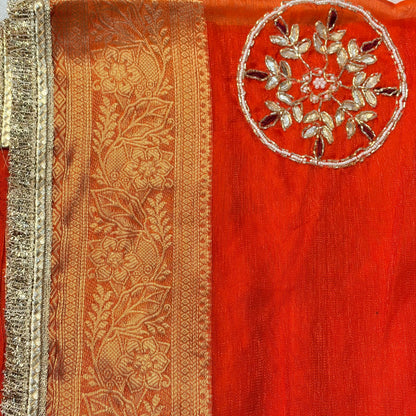 Sunlit Amber Saree