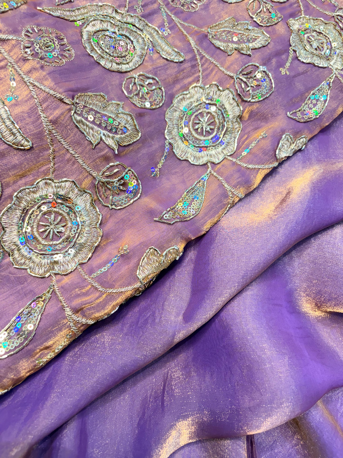 Mahira Tissue Saree (Lavender Mauve)