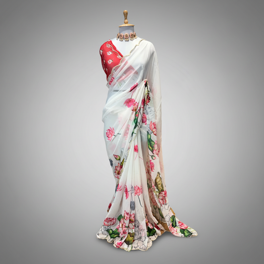 Lotus Whisper Saree