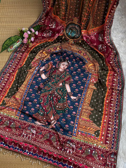 Mayura Mirror Saree