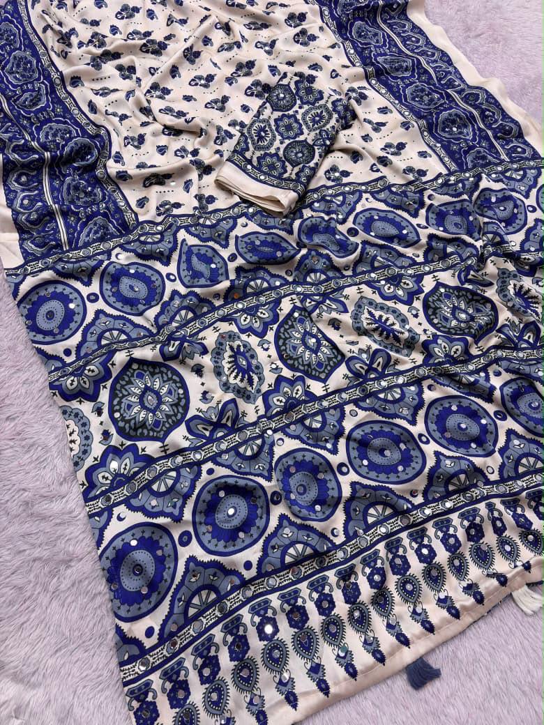 Nilaya Ajrakh Saree