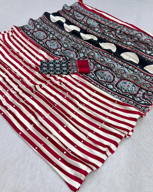 Riva Ajrakh Saree