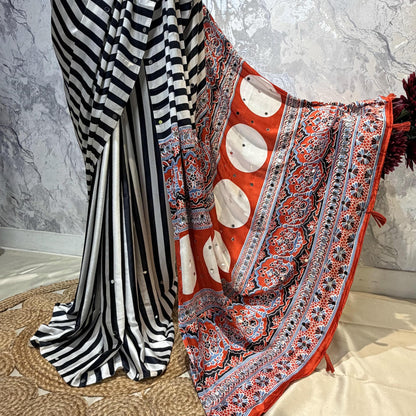 Virasat Ajrakh Saree