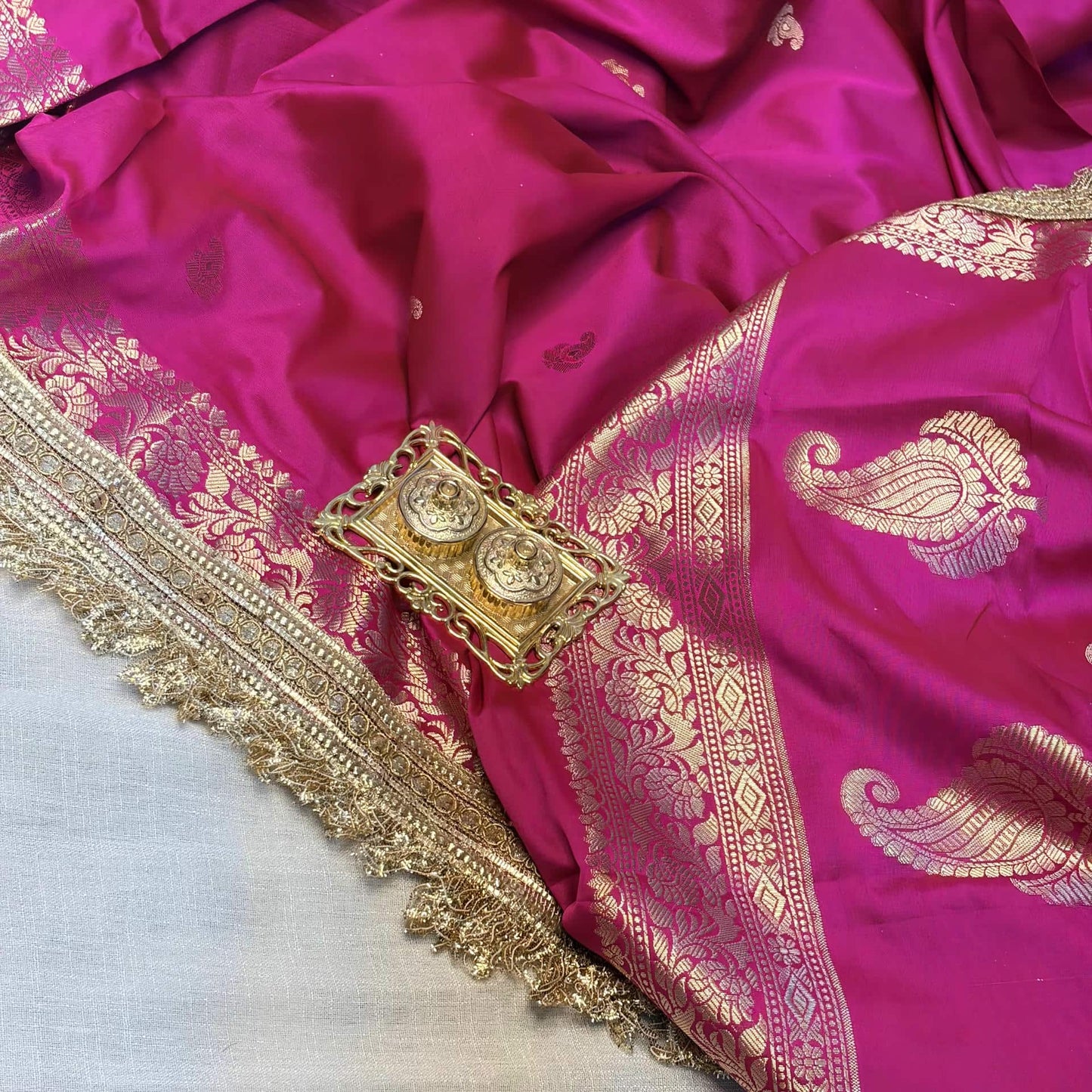 Aafreen Banarasi Silk Saree (Pink)
