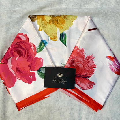 Scarlet Blossom Saree