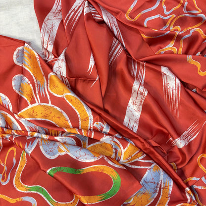 Crimson Digital Satin Saree