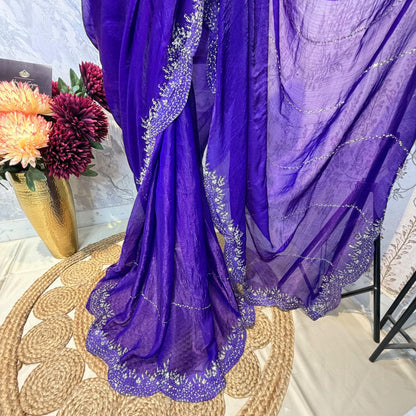 Amethyst Bloom Saree