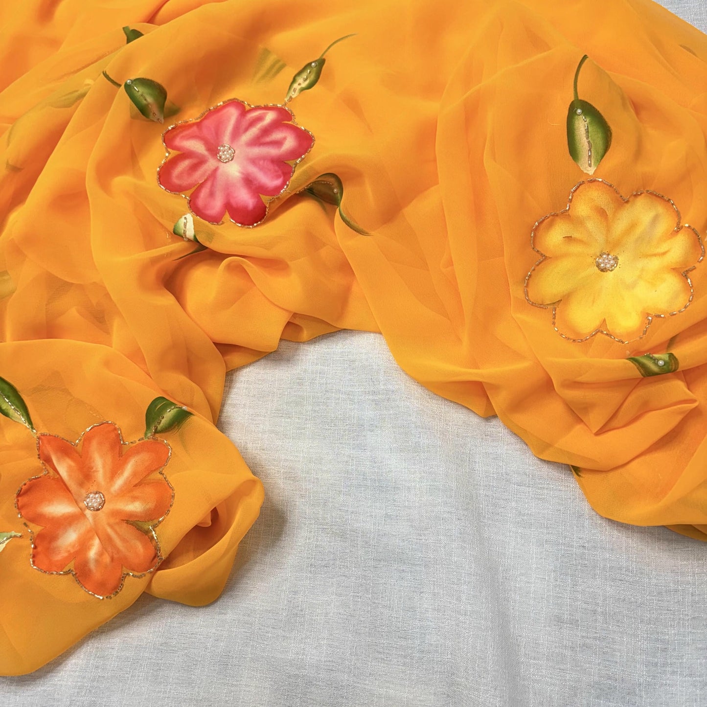 Sunflower Bloom Saree
