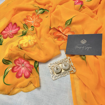 Sunflower Bloom Saree