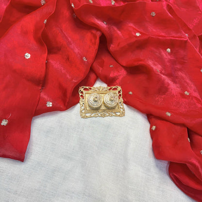 Crimson Mist Saree