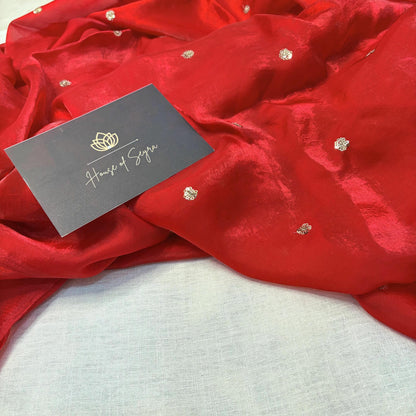 Crimson Mist Saree