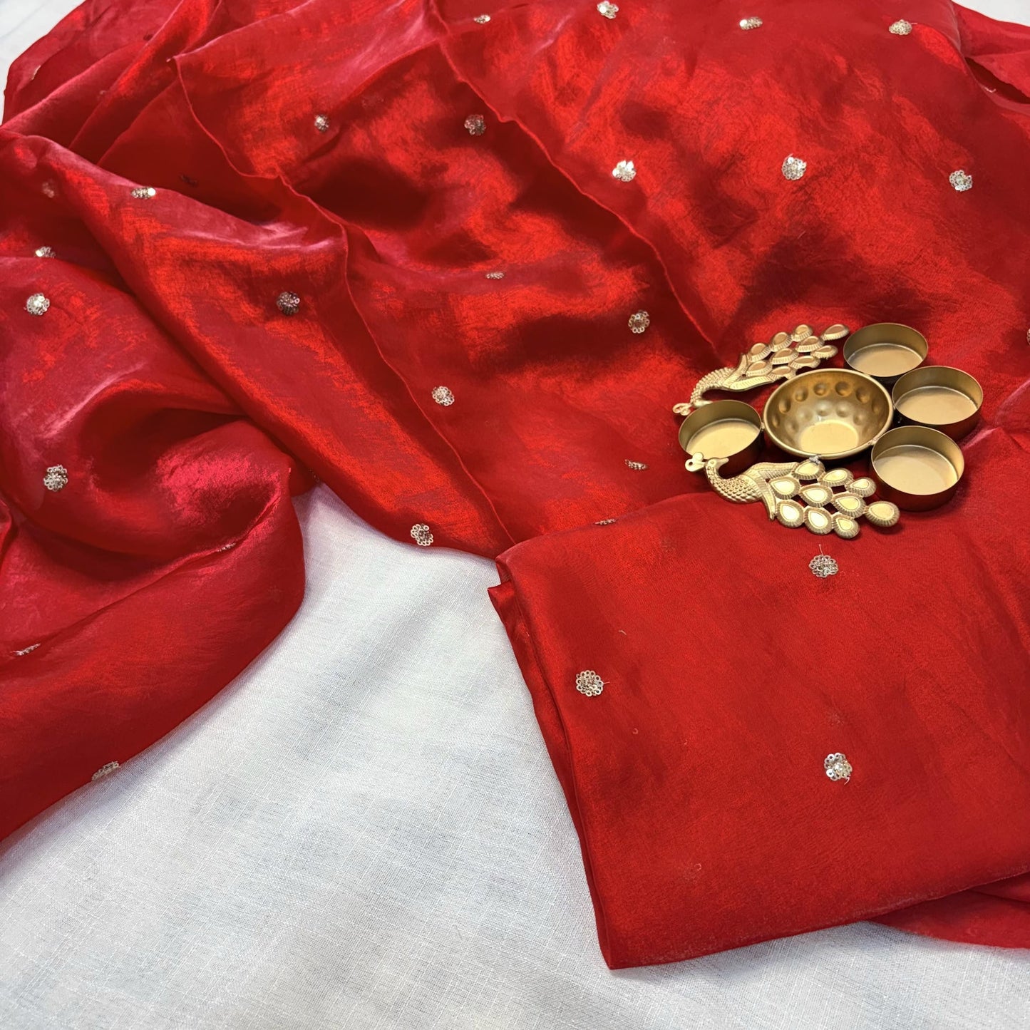 Crimson Mist Saree