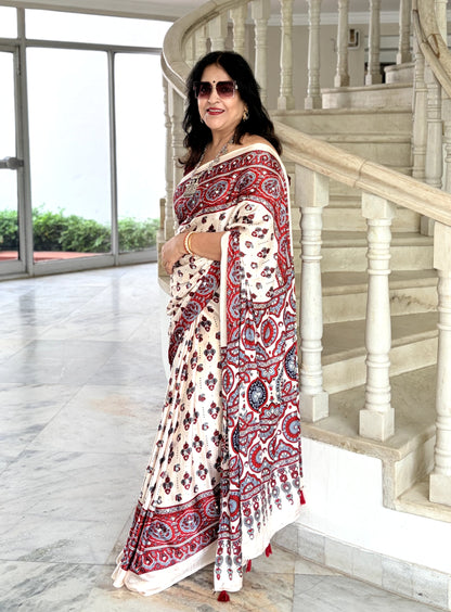Padmashri Ajrakh Saree