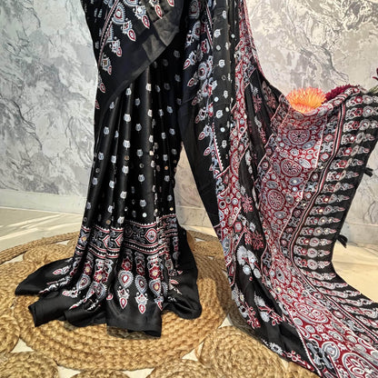 Rudra Ajrakh Saree