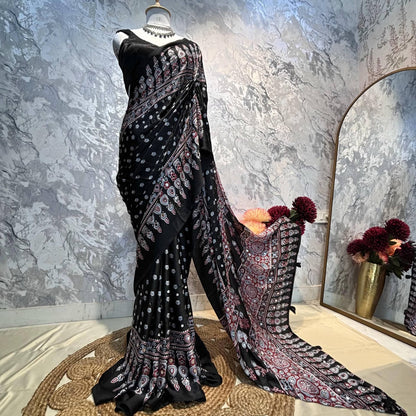 Rudra Ajrakh Saree